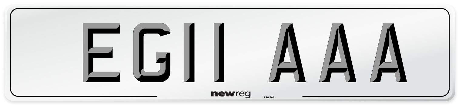 EG11 AAA Number Plate from New Reg